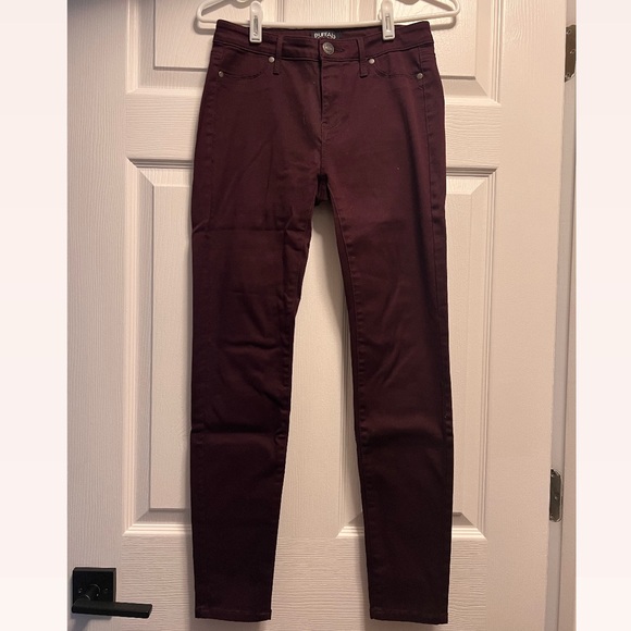 Maroon super stretch jeggings - Picture 1 of 3